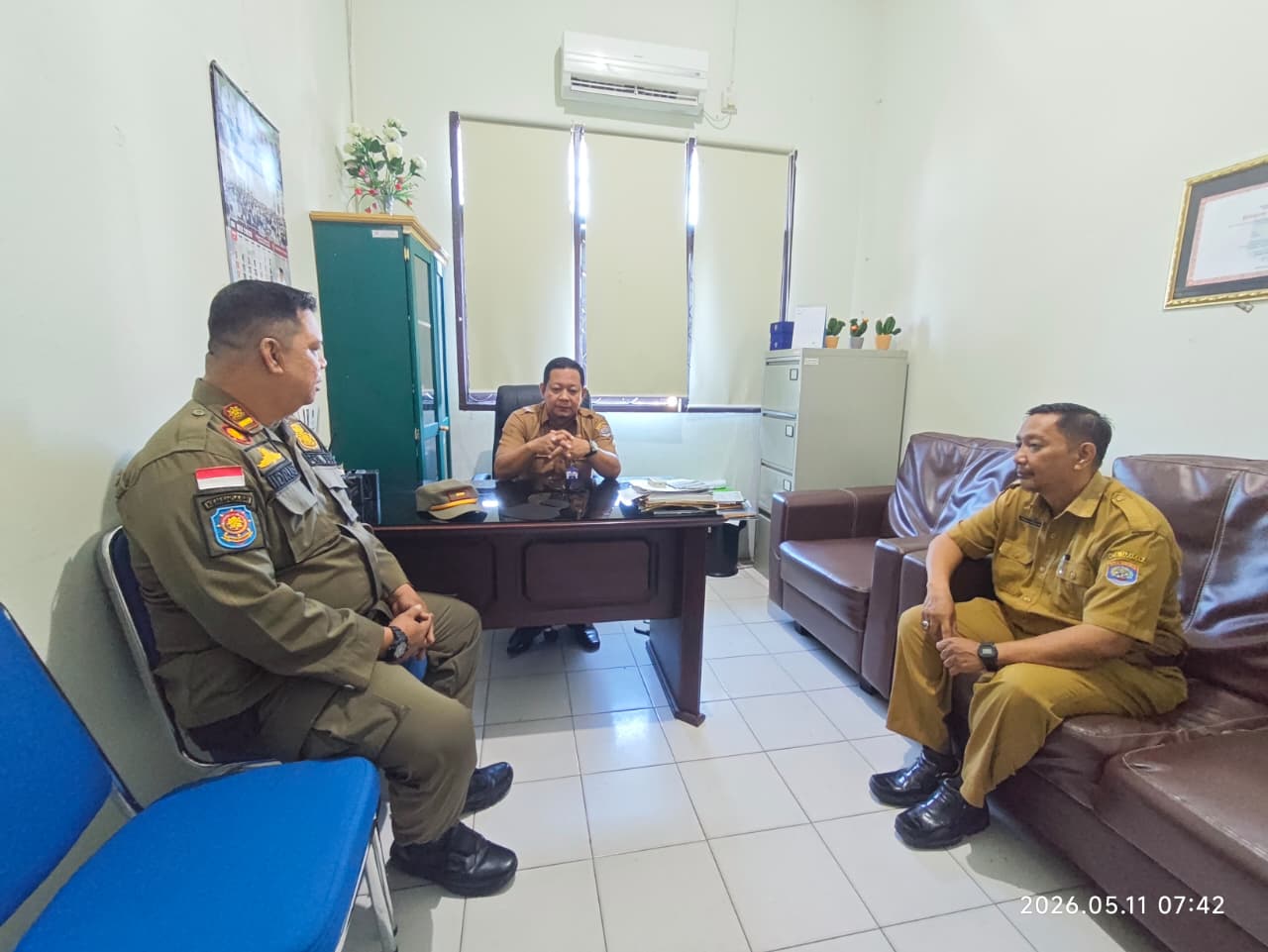 Koordinasi Terkait Penertiban PKL Di Jalan Pangeran Aji Iskandar RT. 03 Kelurahan Juata Kerikil